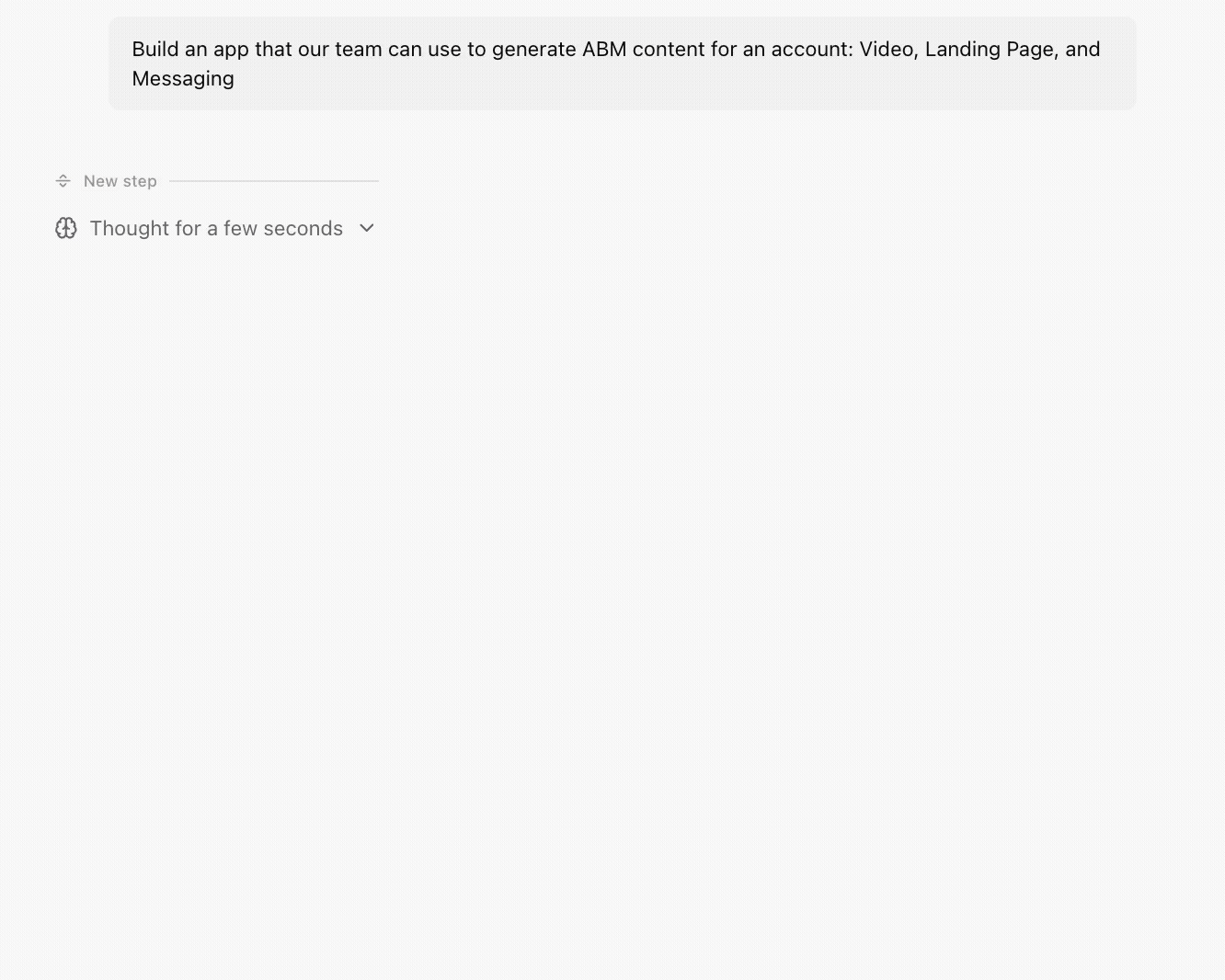 ChatAE ABM content app build flow
