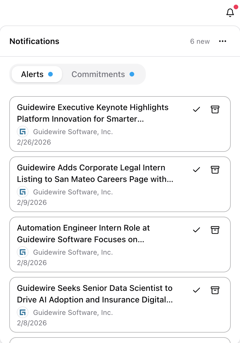 Alerts notifications feed screenshot